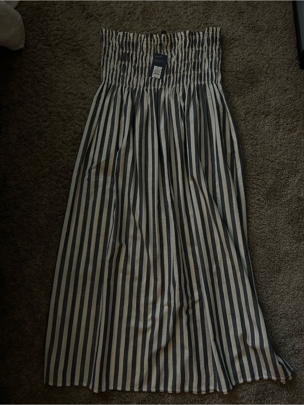 Universal Thread Black and White Strapless Maxi Dress